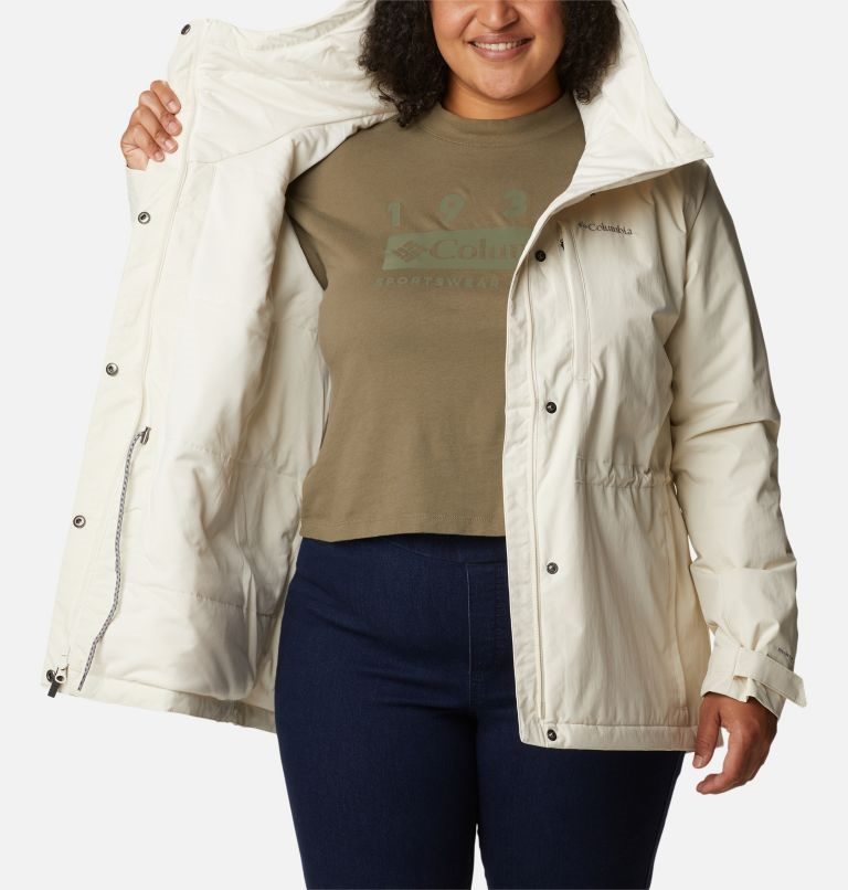 Women's Columbia Hadley Trail Jackets Cream | Plus Size CA-PL1C8